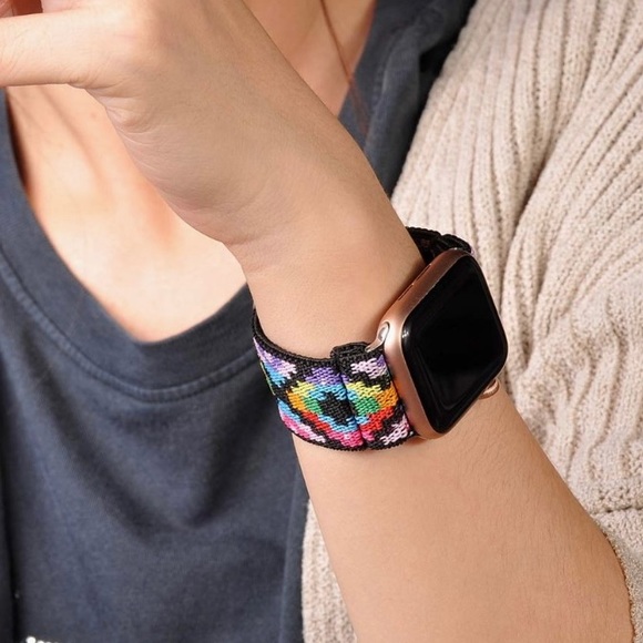 Apple Watch Boho print stretchy strap band 🆕 42mm Small size - Picture 4 of 7
